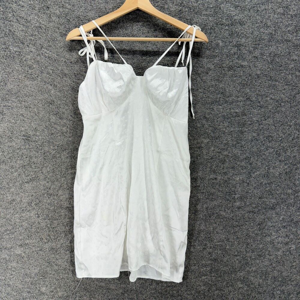 New L.A. Hearts Dress Women M Medium White Sheath Midi Zipper Lined Sleeveless